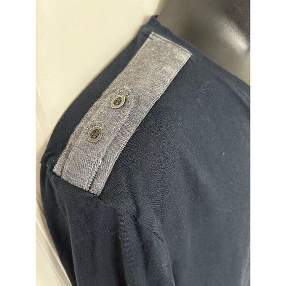 G. American Mens Long Sleeve Striped Cotton V Neck T Shirt Pullover size XL - Picture 4 of 8